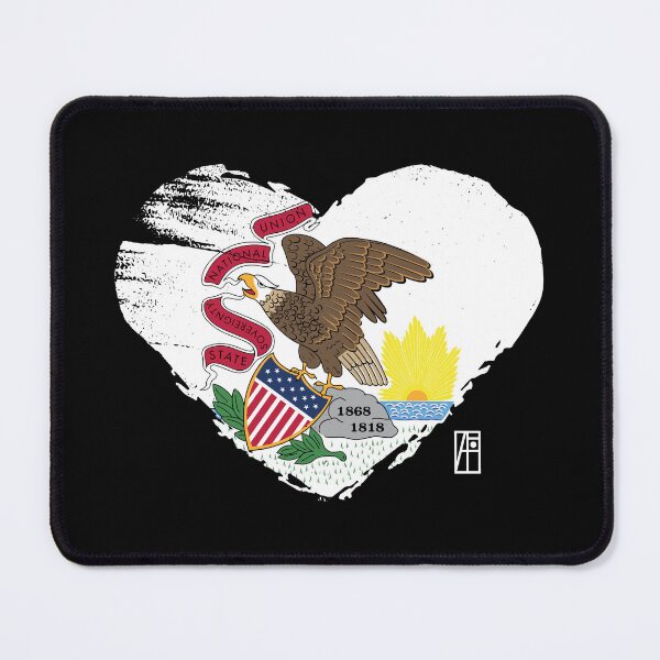 Item preview, U.S. State - I Love Illinois - Illinois Flag designed and sold by ArtProjectShop.