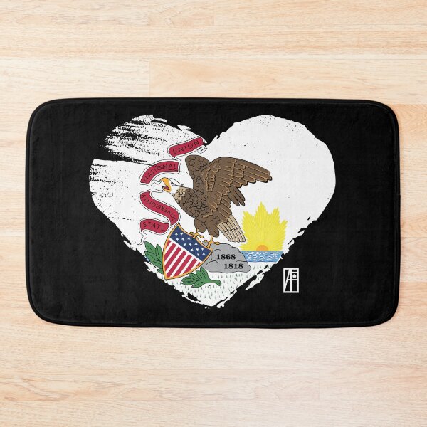 Item preview, U.S. State - I Love Illinois - Illinois Flag designed and sold by ArtProjectShop.