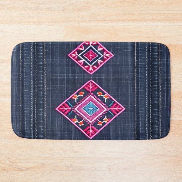 Item preview, Jeans clothes, fuchsia embroidered jeans 4 designed and sold by Kader101.