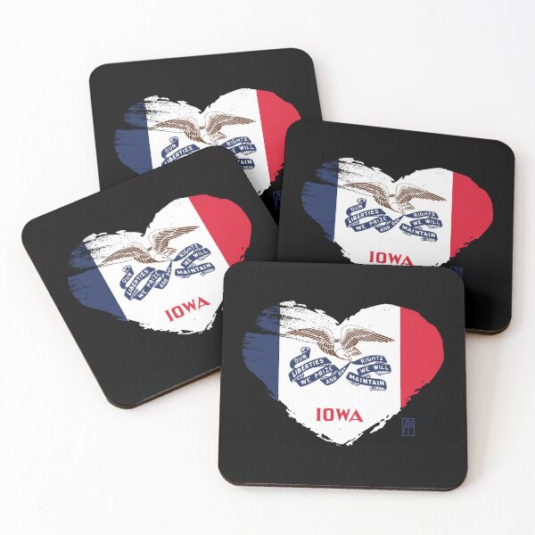 Item preview, U.S. State - I Love Iowa - Iowa Flag designed and sold by ArtProjectShop.