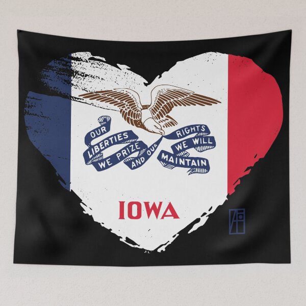 Item preview, U.S. State - I Love Iowa - Iowa Flag designed and sold by ArtProjectShop.