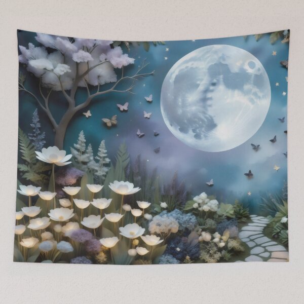 Item preview, Serene Moonlit Garden Splendor designed and sold by PanoramaPrints.