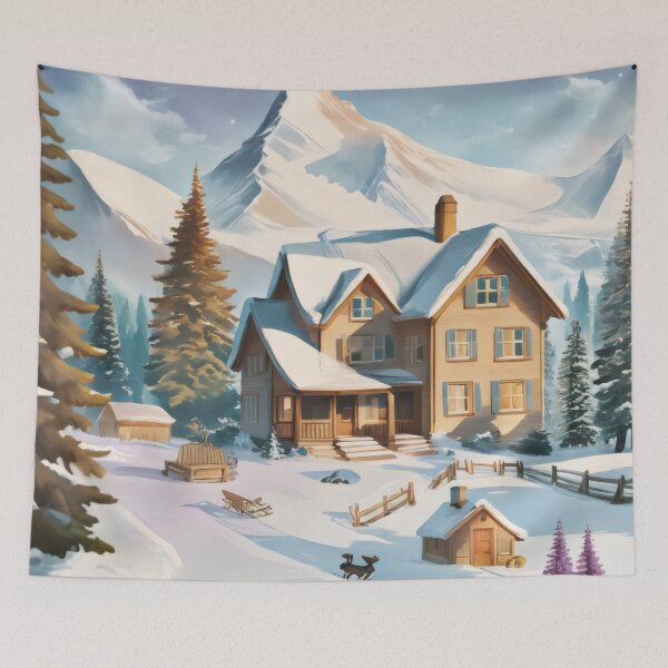 Item preview, Winter's Charming Landscape: A Collage of Snowy Delights designed and sold by PanoramaPrints.