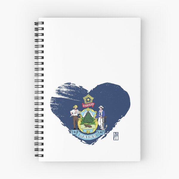 Item preview, U.S. State - I Love Maine - Maine Flag designed and sold by ArtProjectShop.