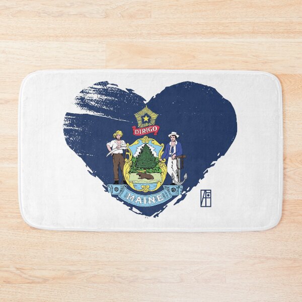 Item preview, U.S. State - I Love Maine - Maine Flag designed and sold by ArtProjectShop.