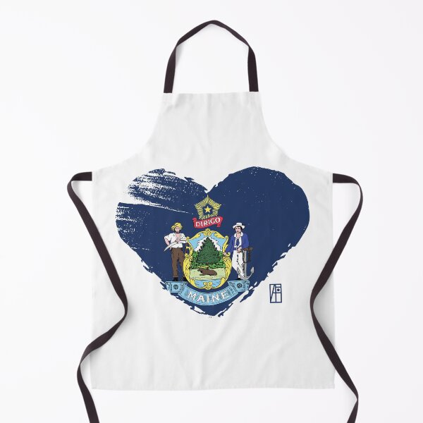 Item preview, U.S. State - I Love Maine - Maine Flag designed and sold by ArtProjectShop.