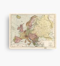 Atlas Map of Europe (1912) Metal Print