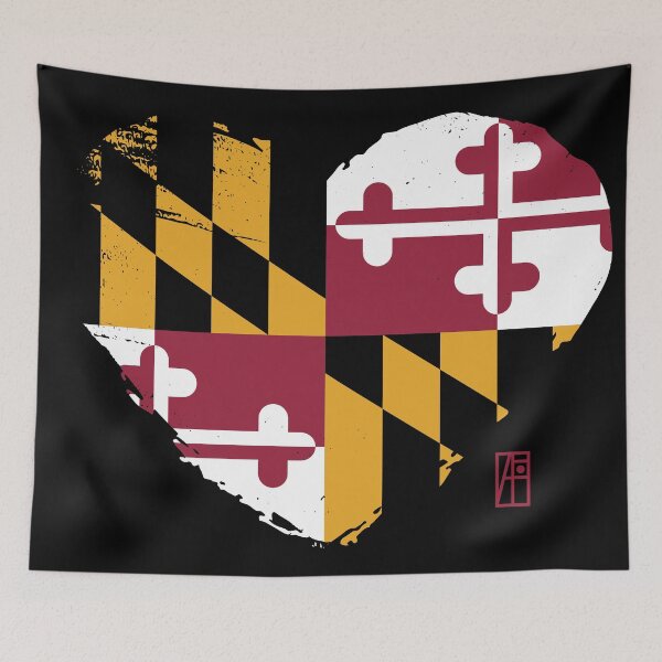 Item preview, U.S. State - I Love Maryland - Maryland Flag" designed and sold by ArtProjectShop.