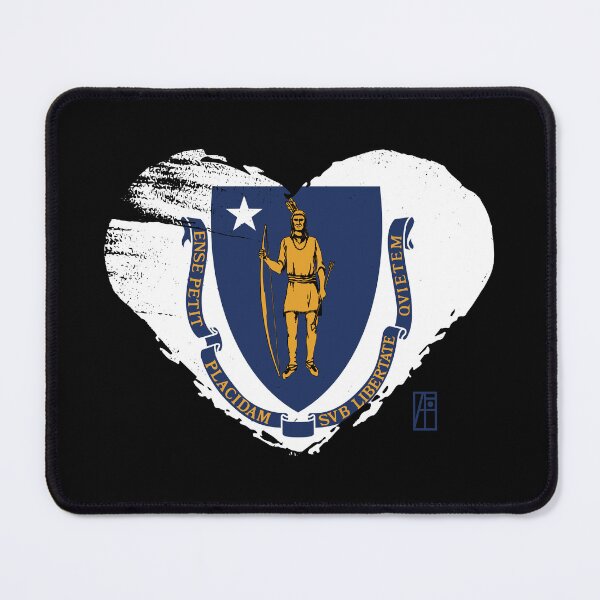 Item preview, U.S. State - I Love Massachusetts - Massachusetts Flag designed and sold by ArtProjectShop.