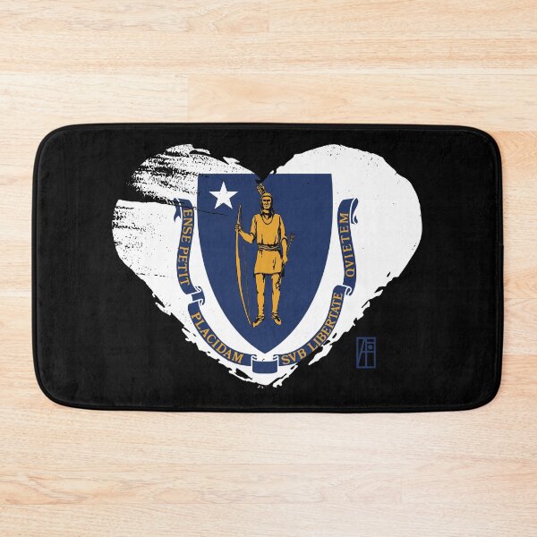 Artikelvorschau, US-Bundesstaat - Ich liebe Massachusetts - Massachusetts-Flagge entworfen und verkauft von ArtProjectShop.