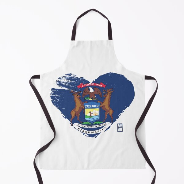 Item preview, U.S. State - I Love Michigan - Michigan Flag designed and sold by ArtProjectShop.
