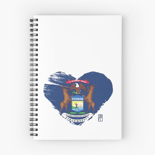 Item preview, U.S. State - I Love Michigan - Michigan Flag designed and sold by ArtProjectShop.