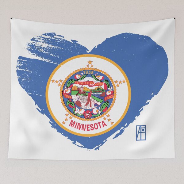 Item preview, U.S. State - I Love Minnesota - Minnesota Flag designed and sold by ArtProjectShop.