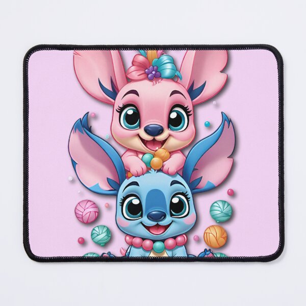 Item preview, Stitch and Angel: Cosmic Shenanigans of Two Hearts Intertwined designed and sold by VogueVerseShopp.