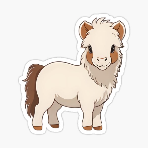 Aperçu de l'œuvre Joli cheval poney blanc créée et vendue par Nolan6.