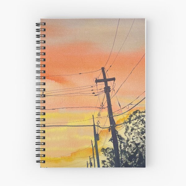 Item preview, Sunset Behind Telephone Pole designed and sold by ElizaC.