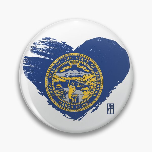 Item preview, U.S. State - I Love Nebraska - Nebraska Flag designed and sold by ArtProjectShop.