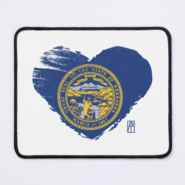 Item preview, U.S. State - I Love Nebraska - Nebraska Flag designed and sold by ArtProjectShop.