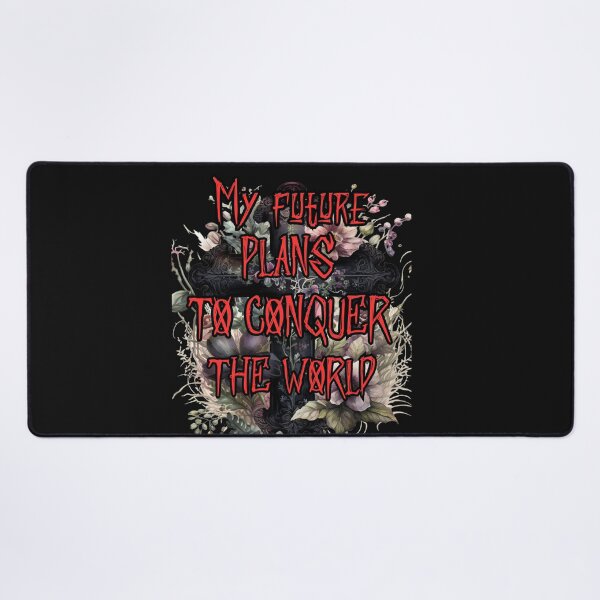 Aperçu de l'œuvre Mes projets futurs pour conquérir le monde inscription créée et vendue par DaveMerch.