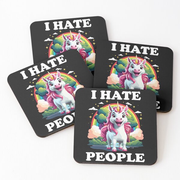 Item preview, I hate people, Unicorn designed and sold by Ultimate-Rabbit.