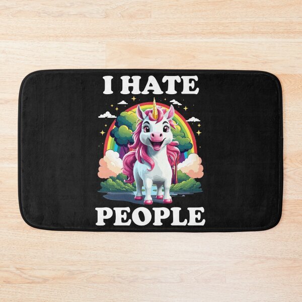 Item preview, I hate people, Unicorn designed and sold by Ultimate-Rabbit.