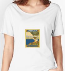 Jamaica The Gem Of The Tropics Vintage Travel Poster 1910 Women's Relaxed Fit T-Shirt