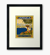 Jamaica The Gem Of The Tropics Vintage Travel Poster 1910 Framed Print