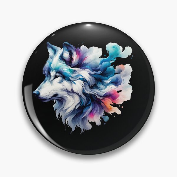 Item preview, "Watercolor Essence - Vivid Wolf Spirit" designed and sold by ChromaticBlend.