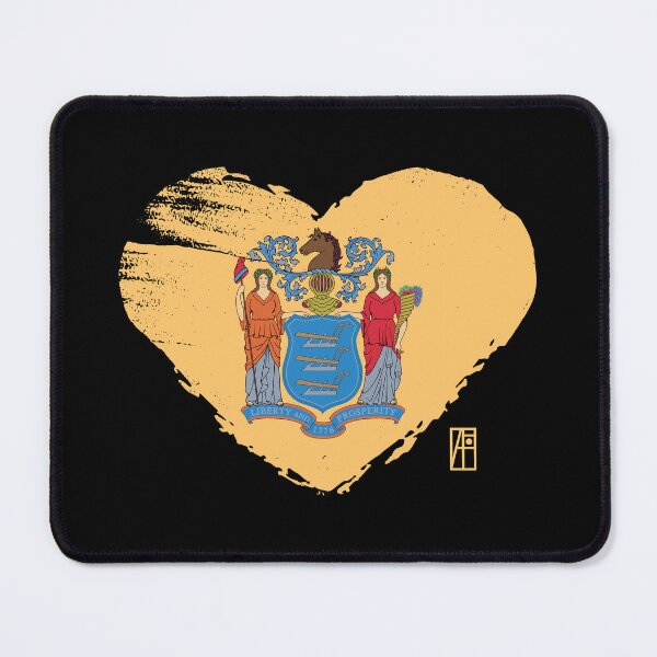 Item preview, U.S. State - I Love New Jersey - New Jersey Flag designed and sold by ArtProjectShop.