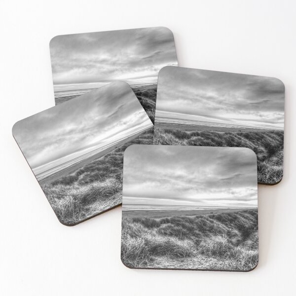 Item preview, Mablethorpe Sand Dunes, Stormy skies, Black And White designed and sold by Paul Thompson Photography.