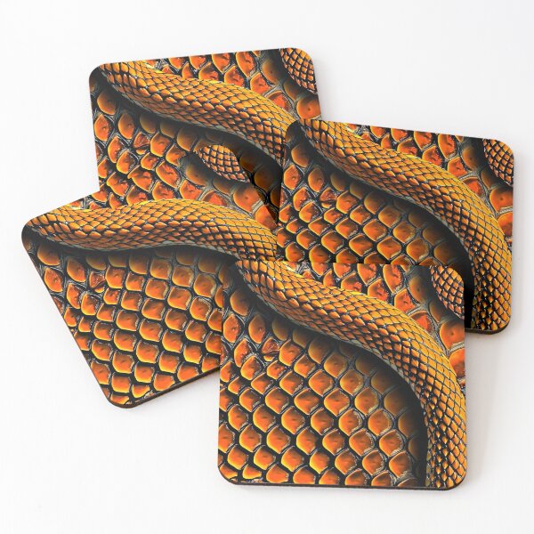 Item preview, Snakeskin Orange Snake Serpent Animal Print Viper Fashion designed and sold by couture-rapture.
