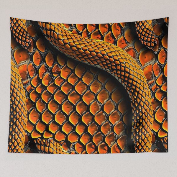 Item preview, Snakeskin Orange Snake Serpent Animal Print Viper Fashion designed and sold by couture-rapture.