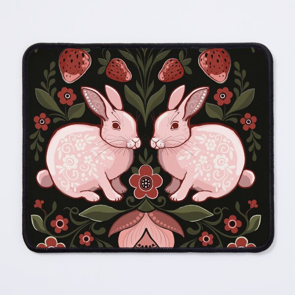 Item preview, easter rabbits, strawberries and spring flowers designed and sold by Hennagirl.