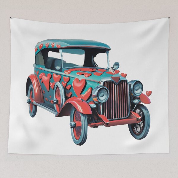 Item preview, Retro car. Hearts designed and sold by MagelliShop.