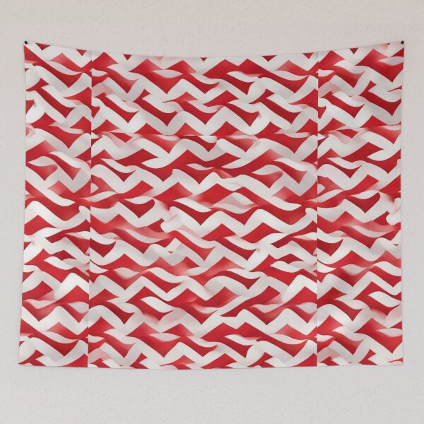 Item preview,  Chevron - Red Wave Chevron Pattern ; Pattern  Herringbone designed and sold by PatternInArt.