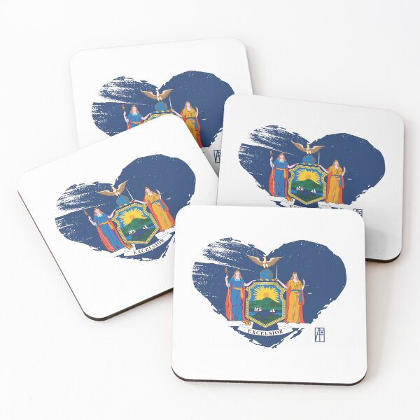 Item preview, U.S. State - I Love New York - New York Flag designed and sold by ArtProjectShop.