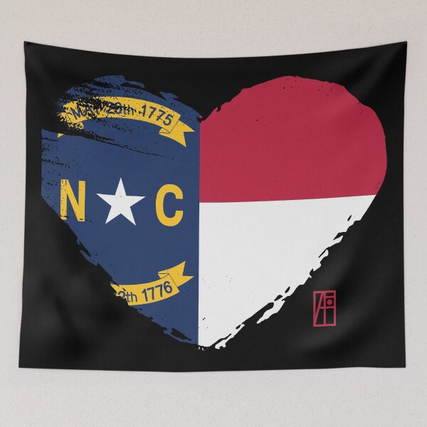 Item preview, U.S. State - I Love North Carolina - North Carolina Flag designed and sold by ArtProjectShop.