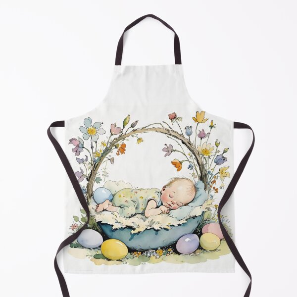 Item preview, Happy Easter - cute baby , Easter eggs and flowers V23 designed and sold by DreamingAwake1.