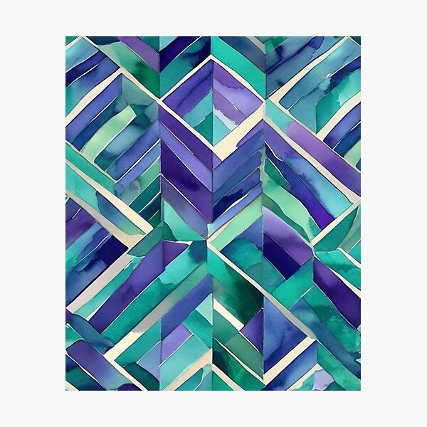 Artikelvorschau, Chevron – Himmelblauer und marineblauer Chevron; Muster Fischgrätenmuster entworfen und verkauft von PatternInArt.