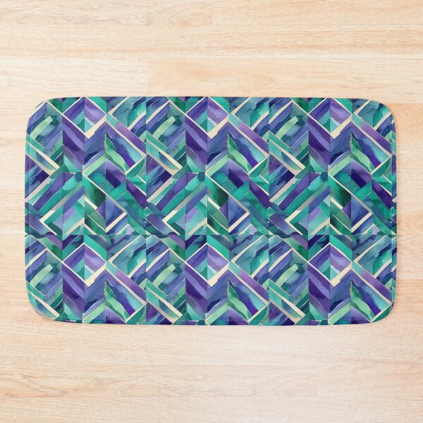 Item preview, Chevron - Sky Blue and Navy Blue Chevron ; Pattern  Herringbone designed and sold by PatternInArt.