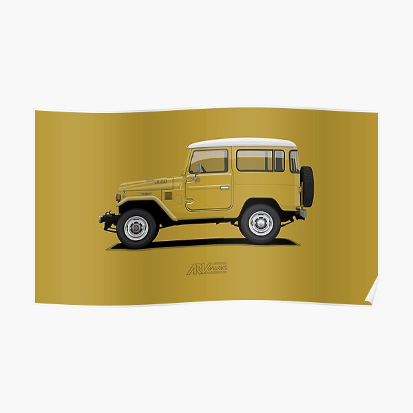 Land Cruiser FJ40 HardTop Mustard Yellow Poster