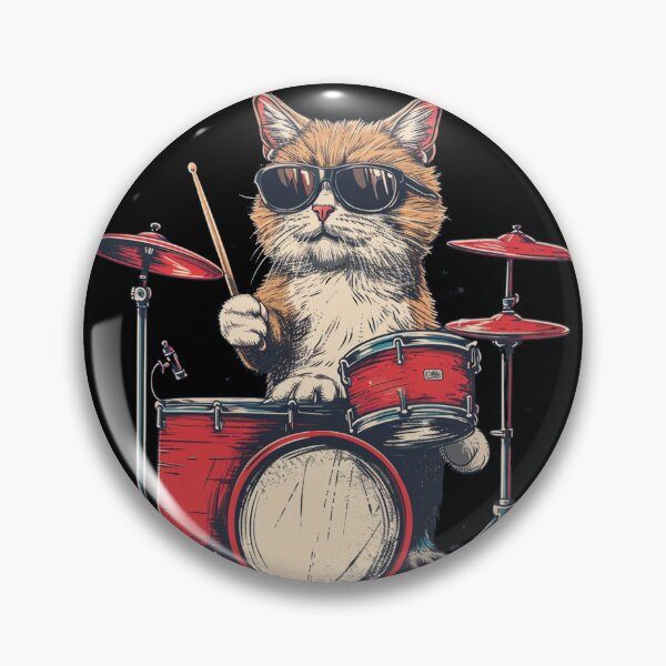 Item preview, Cat Playing Drums, Cat Grooviers designed and sold by KapuczeShop.