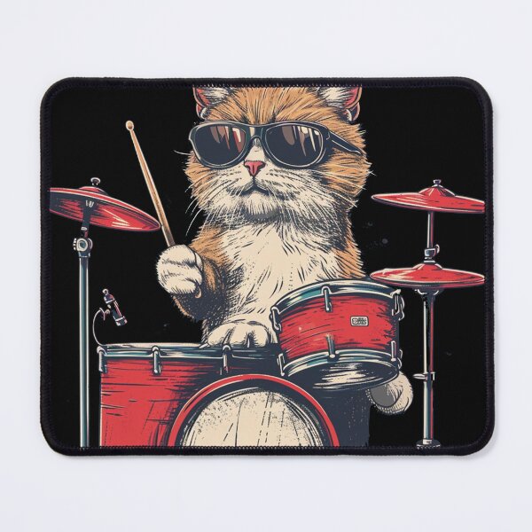 Item preview, Cat Playing Drums, Cat Grooviers designed and sold by KapuczeShop.