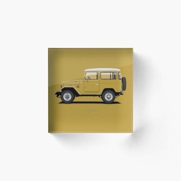 Land Cruiser FJ40 HardTop Mustard Yellow Acrylic Block