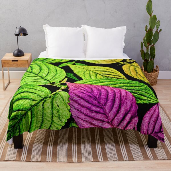 Item preview, Stunning Neon Leaves Pattern designed and sold by Health And Fitness Posts e-Store.