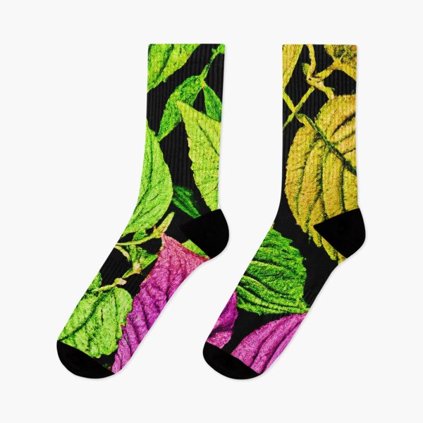 Item preview, Stunning Neon Leaves Pattern designed and sold by Health And Fitness Posts e-Store.