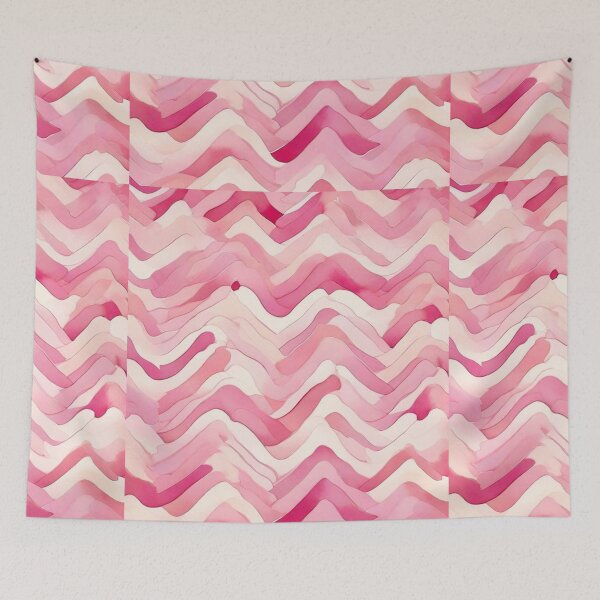 Item preview,  Chevron - Pink Wave Chevron Pattern ; Pattern  Herringbone designed and sold by PatternInArt.