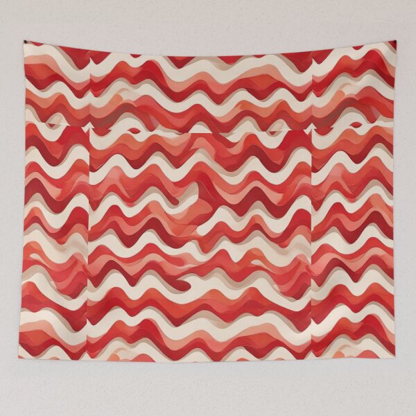 Item preview,  Chevron - Strawberry Red Wave Chevron Pattern ; Pattern  Herringbone designed and sold by PatternInArt.