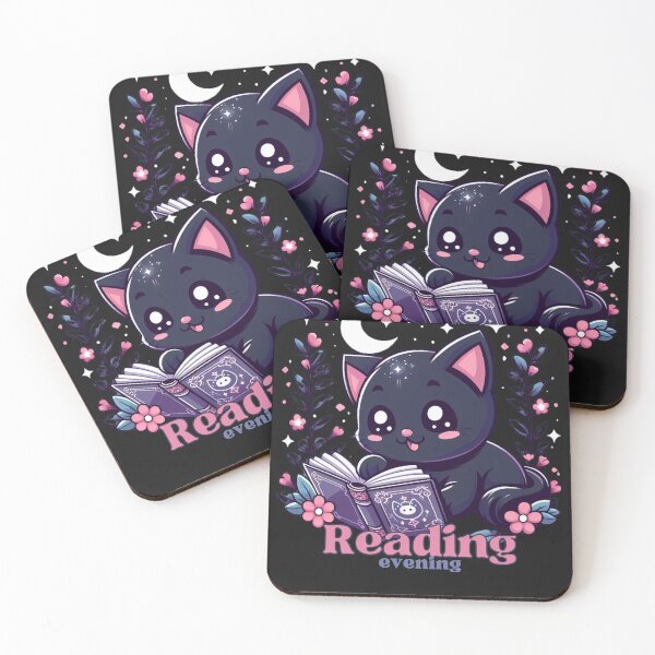 Item preview, Reading Evening Purple Cat Bookworm designed and sold by Tomasz C.