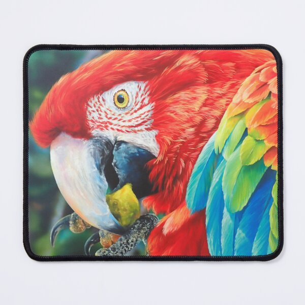 Item preview, Realistic Green Winged Macaw Acrylic Wildlife Painting by Alvaro Miranda designed and sold by Alvaro-Miranda.